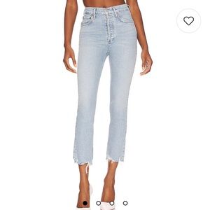 AGOLDE Riley High Rise Straight Crop Jeans - Size 24